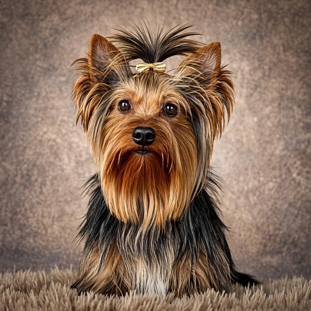Champion male Yorkie portrait